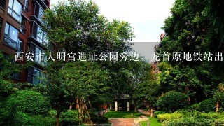 西安市大明宫遗址公园旁边，龙首原地铁站出口的公园