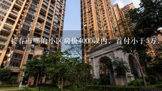 长春市哪的小区房价4000以内，首付小于5万，离南关21世纪大楼近点的。要求环境好点，设施好，别的没要求