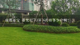 成都亚宝 蒂梵尼TOWN共有多少户啊？