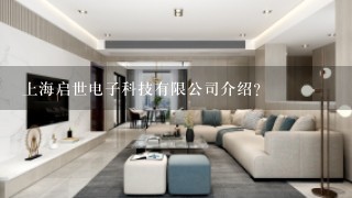 上海启世电子科技有限公司介绍？