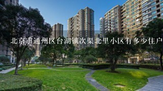 北京市通州区台湖镇次渠北里小区有多少住户和人口