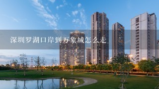 深圳罗湖口岸到万象城怎么走