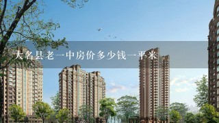 大名县老1中房价多少钱1平米