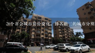 26个省会城市房价变化，排名前3的城市分别是哪3个