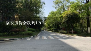 临安房价会跌到1万吗