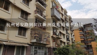 杭州延安路到滨江新洲花苑的乘车路线