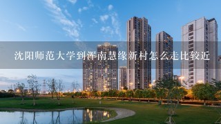 沈阳师范大学到浑南慧缘新村怎么走比较近