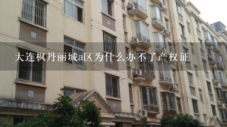 大连枫丹丽城a区为什么办不了产权证