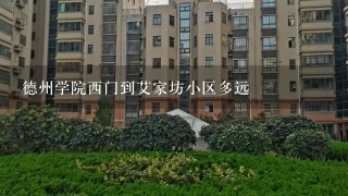 德州学院西门到艾家坊小区多远