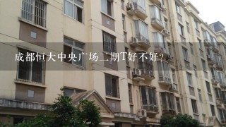 成都恒大中央广场2期T好不好？