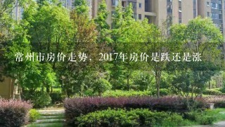 常州市房价走势，2017年房价是跌还是涨