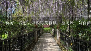 你好，我想去湘西得芙蓉镇，坐龙峡，勾良苗寨凤凰9景，苗王城这几个地方，到时候在火车站下车