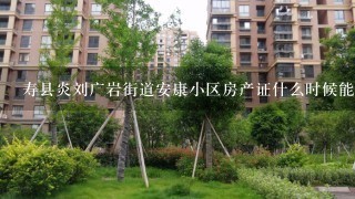 寿县炎刘广岩街道安康小区房产证什么时候能办