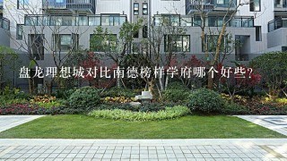 盘龙理想城对比南德榜样学府哪个好些?